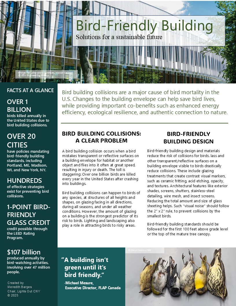 Bird-Friendly Building Fact Sheet 2025